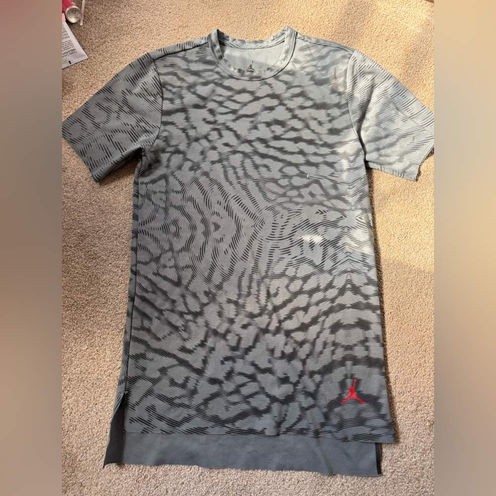 Jordan Grey Athletic Tee with Black Jumpman